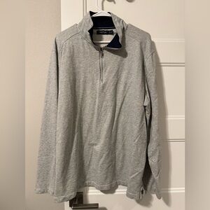 Nautica Men's Light Gray Zip-Up Sweater